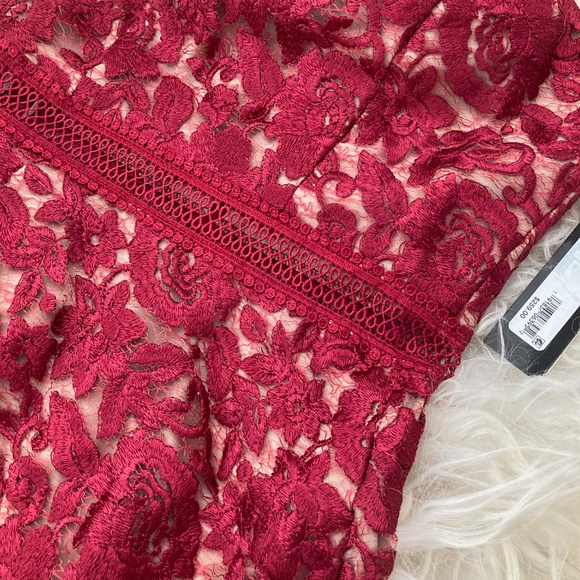 Xscape Womens Halter Dress Lace Floral Print - Picture 6 of 8